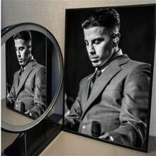 1 Pc Optional Frame Posters Wall Arts Pop Singer Rauw Alejandro Poster Art Waterproof Paper Coffee House Bar Room Wall Decor ,Wall Art With Frame
