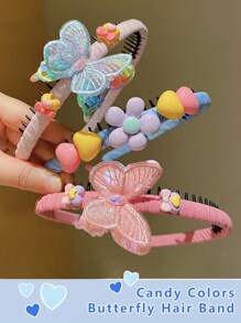 Korean Style Butterfly Headband, Non-Slip Hair Accessories For Women To Hold Bangs