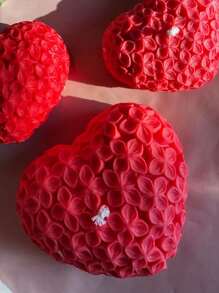 DIY Floral Heart-Shaped Silicone Candle Mold - For Home Decor, Plaster