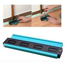 Calibre de contorno flexible de precisión de 25 cm para medir objetos irregulares como esquinas, chapas metálicas, marcos circulares, tejas, baldosas cerámicas, columnas, correas, etc. - verde menta - Ver 6