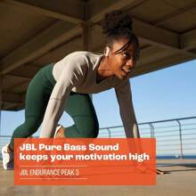 JBL JBL Endurance Peak3 True Wireless Bluetooth Earbuds, In-Ear Music Sports Running Earphones With Noise Cancellation, Waterproof And Dustproof, Compatible With Apple And Android, White