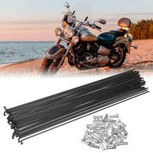 Bicycle Spokes Carbon Steel Bike Spoke With Nipples For Most Bicycle - 黑色14G 36件碳鋼 - 查看 2