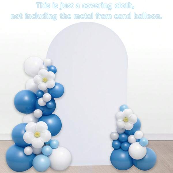 1pc Solid Color Arch Backdrop Cover, Double-Sided Elastic Spandex Fabric Arch Decor For Wedding, Birthday Party, Indoor/Outdoor Event, All Season (Metal Frame Not Included)
