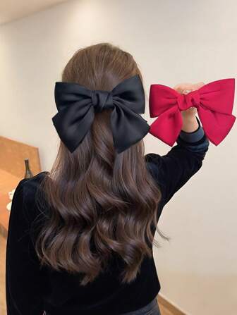 1/2/3pcs Women Cute Bow Hair Ties, Elegant French Fashion Scrunchies Suitable For Everyday Use Ponytail Holder Hair Elastic Hair Rope ,Gifts