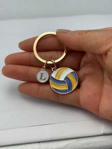 个性化排球钥匙扣礼品，送给段街运动员的礼物，感恩节和圣诞节礼物 - 黃色 - 查看 34