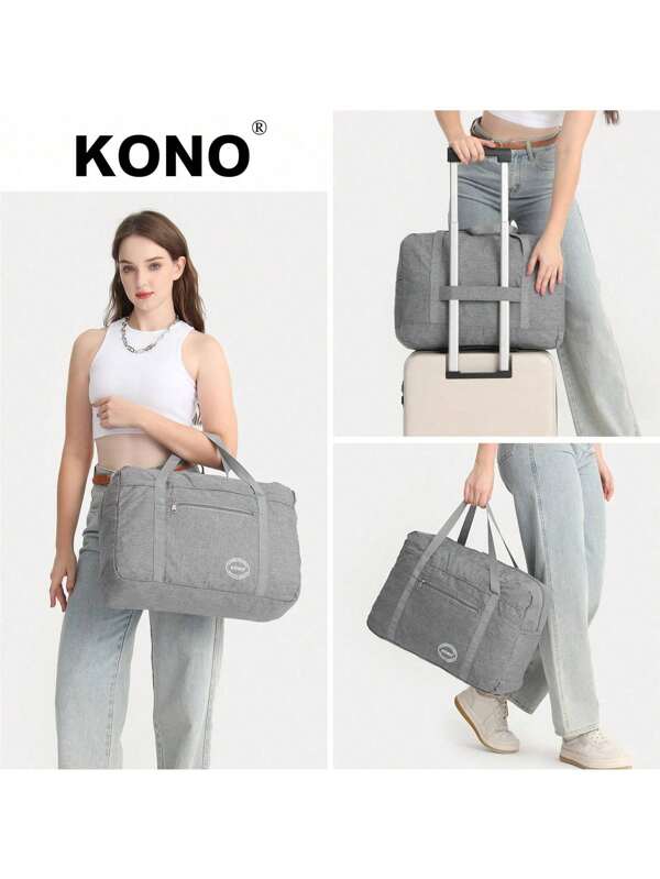 KONO Faltbare Reisetasche – Leichte wasserdichte Handgepäcktasche, Sporttasche, Wochenendtasche, Tragetasche für Reisen, Fitnessstudio und Wochenendausflüge – Ideal als Weihnachtsgeschenk für Herren und Damen