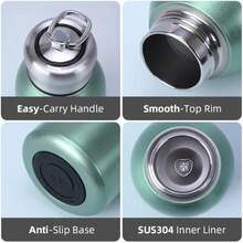 1 300ml/10.15 Ounce Mini Cup, Leak Proof, Fingerprint Proof, Vacuum Insulated, Made Of 316 Stainless Steel, INS Style Mini Large Belly Cup, Mini Large Belly Cup Type Anti Slip Lifting Ring, Screw Sealed Anti Splash Design, Vacuum Insulated Cold Cup Back To School - Multicolor - View 9