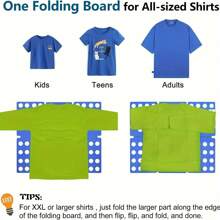 1pc Foldable, Clothing Organizer, Space Saver, Garment Folder, Wardrobe Essential, Folding Board, Laundry Assistant, Closet Storage, Travel Organizer, Compact Design, Time-Saving Tool, Fabric Care, Neat Stacking, Wardrobe Management