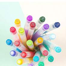 Languo 54 Colors Gel Pen Set, 1.0 MM Tip, Student Graffiti, Painting, Handmade Account Book, Bright Neutral Color Combination For Artists And Students, Glass, Ceramic Surface, DIY Crafts Art Supplies. Back To School - Multicolor - View 9