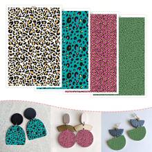 1 hoja de papel de transferencia para arcilla polimérica, papel de transferencia con diseño de flor retro para hacer aretes de arcilla polimérica, papel de transferencia con diseño de flor margarita vintage para hacer joyas de arcilla, para manualidades de joyería con técnica de pintura al óleo