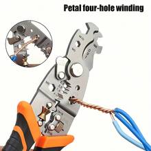 1 件多功能电缆剪，重型宽口电钳，刀片锋利，可轻松切割、剥线、压接、拧紧/拧松，适用于家庭维修、电气维护和家电维修 - 彩色 - 查看 2