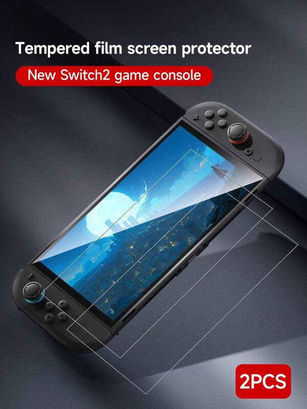 2 (2025) Gehärtetes Glas Bildschirmschutz, Switch Spielzubehör, Neuer NS2 Konsolen Bildschirmschutz, Kompatibel mit 2/Switch NS/Switch OLED/Switch Lite