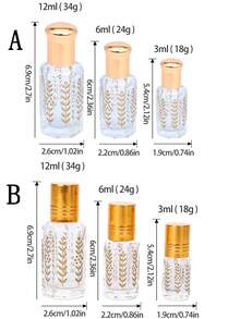 1 件/10 件金色玻璃滚珠瓶，旅行香水/精油瓶，适合居家和旅行，方便滚珠，是母亲节礼物的理想选择