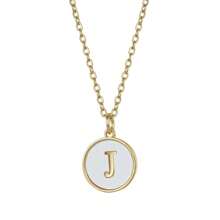 Initial Opal Letter Necklace Jewelry Gifts For Women, Gold Plated Alphabet Opal Pendant Necklace Round Disc Initial Necklace Engraved Letter Necklace With Adjustable Chain Pendant Enhancers For Women And Girls Fashion Style Jewelry