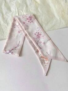 4件套女士新款中国风图案围巾头带，休闲优雅日常佩戴配饰，礼物发带头巾发箍吸汗带，秋冬季女士发饰蝴蝶结度假装扮女士头巾柔软头巾 - 彩色 - 查看 6