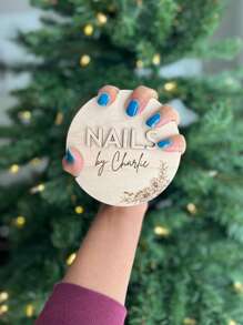 Personalized Custom Nail Plate | Nail Art Photo Props | Nail Art Gifts | Beauty Salon Logo | Gift For Her | Nail Art Design | Salon Decoration | Nail Art Technology