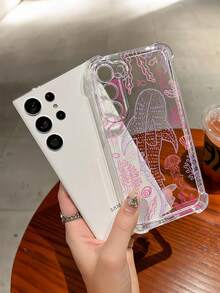 1 件简约线条画海洋生物图案透明柔软保护手机壳适用于三星防水防震防摔防刮 - 彩色 - 查看 4