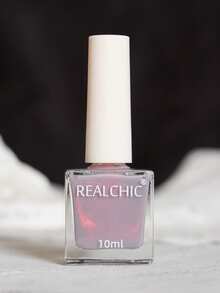 REALCHIC 10ml/件变色龙闪光紫色水性指甲油，快干，持久，可剥离，女士和女孩美甲艺术，春夏美甲，节日礼物