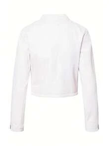 Bolongaro Trevor Real Leather Motto Racer Jacket - White - View 7