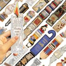 30pcs Funny Retro Cartoon Reading Book Theme Paper Bookmark DIY Students Readers Page Marker Library Office Page Marking - Multicolor - View 6