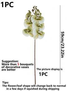 1/3/6pcs 60cm Faux Phalaenopsis Orchid Stems, Flexible And Lifelike, Home Decor Centerpiece Artificial Orchid Flower
