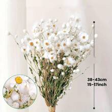 1 Bundles Artificial Flower White, Fake Small Mini Chrysanthemum Flowers, Realistic Artificial Flowers For Aesthetic Room Decor, Floral Arrangements Centerpiece