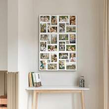 JERRY & MAGGIE 24 Opening Collage Picture Frame - Large Photo Frames Collage For 4x6 Pictures Display For Family Gifts Multiple Photos Frame Set Picture Frames Collage For Wall Hanging - 白色 - 查看 4