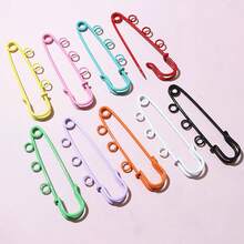 5 chiếc ghim an toàn 50x16mm, ghim kim loại, ghim may, ghim quần áo có vòng 3/5 để làm thẻ, đồ thủ công tự làm, đồ trang sức, phụ kiện - Ghim cài áo - Xem 5