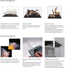 Acrylic Display Case With Openable Door Design, Black Bottom Transparent Box Simple Assembly Type, Suitable For Building Blocks, Collections, Cosmetics Desktop Organization, Dust-Proof And Water-Resistant, Enhances Visibility Home Decor Back To School Room Decor School Supplies