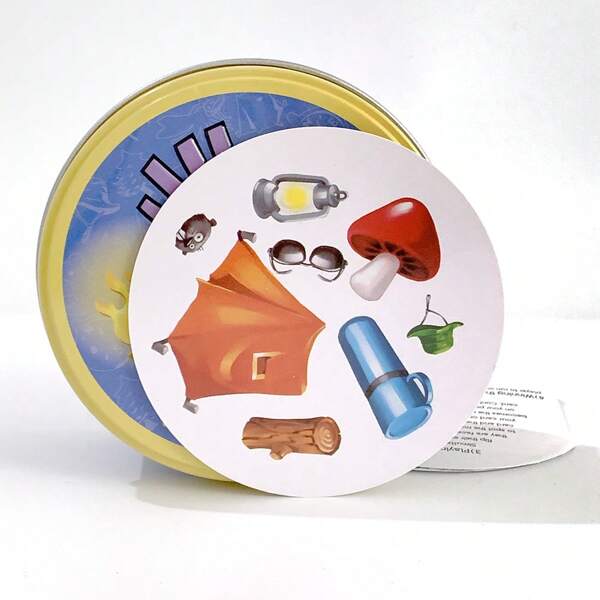 Juego de cartas de combinación rápida - Ideal para fiestas de vacaciones, Navidad y Acción de Gracias | Juego de 15 minutos con amigos | Cartas de juego de mesa de material de cartulina premium en caja de lata pequeña