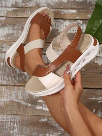 1 Paar Boho Preppy Sandalen mit Hohlmuster, für Strand, Hochzeit, Party, Innen- und Außenbereich, Sommer