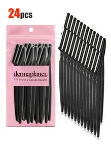 30 piezas. Set de recortador de cejas, recortador de cejas, recortador de cejas de mango largo, herramienta de belleza, utilizado para recortar las cejas, afeitadora, herramienta de exfoliación de precisión recortador de cejas, hoja de afeitadora facial, hoja de recortador de cejas y afeitadora con cubierta protectora, utilizado para eliminar el vello facial y corporal, adecuado para viajes, adecuado tanto para hombres como para mujeres. 1/3/6/12/24 piezas.