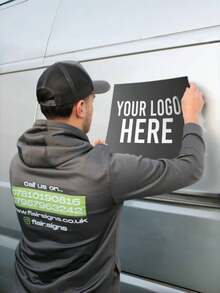 1Pc Customizable Magnetic Car Decal - Personalize With Your Logo, Image, & Text, Square, Round, Rectangle, And Die-Cut Shapes, Durable & Waterproof, Perfect For Business Advertising, Great For Car, Van, Truck, Ideal For Corporate Events, Trade Shows, Promotions, Grand Openings, New Product Launches, Sponsorships & More - Multicolor - View 7