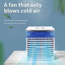 SOKANY USB Desktop Ventilator Luftkühler, Mini persönliche Kühlausrüstung, USB aufladbar, Niedrigspannungsbetrieb, sehr geeignet für Wohnheim und Büronutzung, mit Berührung, Spray, für Innen- und Außenbereich, ABS Material, sehr geeignet für Kühlung im Sommer