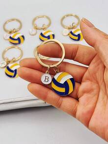 个性化排球钥匙扣礼品，送给段街运动员的礼物，感恩节和圣诞节礼物 - 黃色 - 查看 27