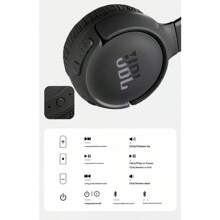 JBL JBL TUNE520BT Bluetooth Wireless Over-Ear Headphones, Noise-Proof, 57 Hour Battery Life, Bluetooth 5.3, Purple