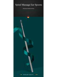 Set de 6 piezas de Palillos de oído de acero inoxidable, 8 piezas de Herramientas para eliminar la cera de oído, Cucharilla de oído de espiral de doble extremo, Kit de limpieza de oídos