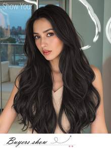 Invisible Hair Extension Wavy Curly Long Synthetic Hairpieces