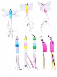 Upgraded Strong Suction Cup Cat Teaser Wand, Plush Animal Replacement Head, Self-Entertaining Durable Cat Chewing Toy, Pet Supplies