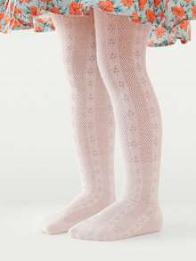 1 件女婴夏季网眼紧身裤 – 柔软、弹力、防蚊虫，适合夏季婴幼儿穿着，可作打底裤或袜子 - 彩色 - 查看 6