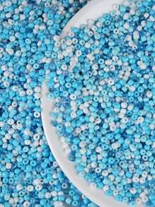 40g Perles de verre de 4 mm de couleurs mélangées, perles intercalaires transparentes de couleur unie convenant à la fabrication de bijoux, bracelets, boucles d'oreilles, pendentifs et colliers DIY