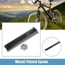 Bicycle Spokes Steel Bike Spoke With Nipples For Most Bicycle - 黑色 288mm 13G 36件鋼 - 查看 2