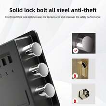 SECURE DIGITAL STEEL SAFE ELECTRONIC HIGH SECURITY HOME OFFICE MONEY SAFETY BOX - Black 8.5L - View 10