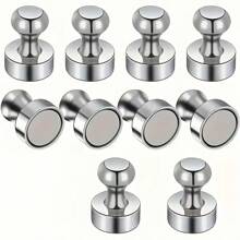 10 Metal Whiteboard Magnets, Office Supplies, Rectangular Magnets For Refrigerators