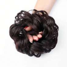 1 Stück Haar-Extensions mit lockiger Welle für unordentlichen Dutt, synthetische Dutt Perücken für Frauen, Haargummis, Haarbänder, Haargummis, Haargummis, Haarseil, Haargummi