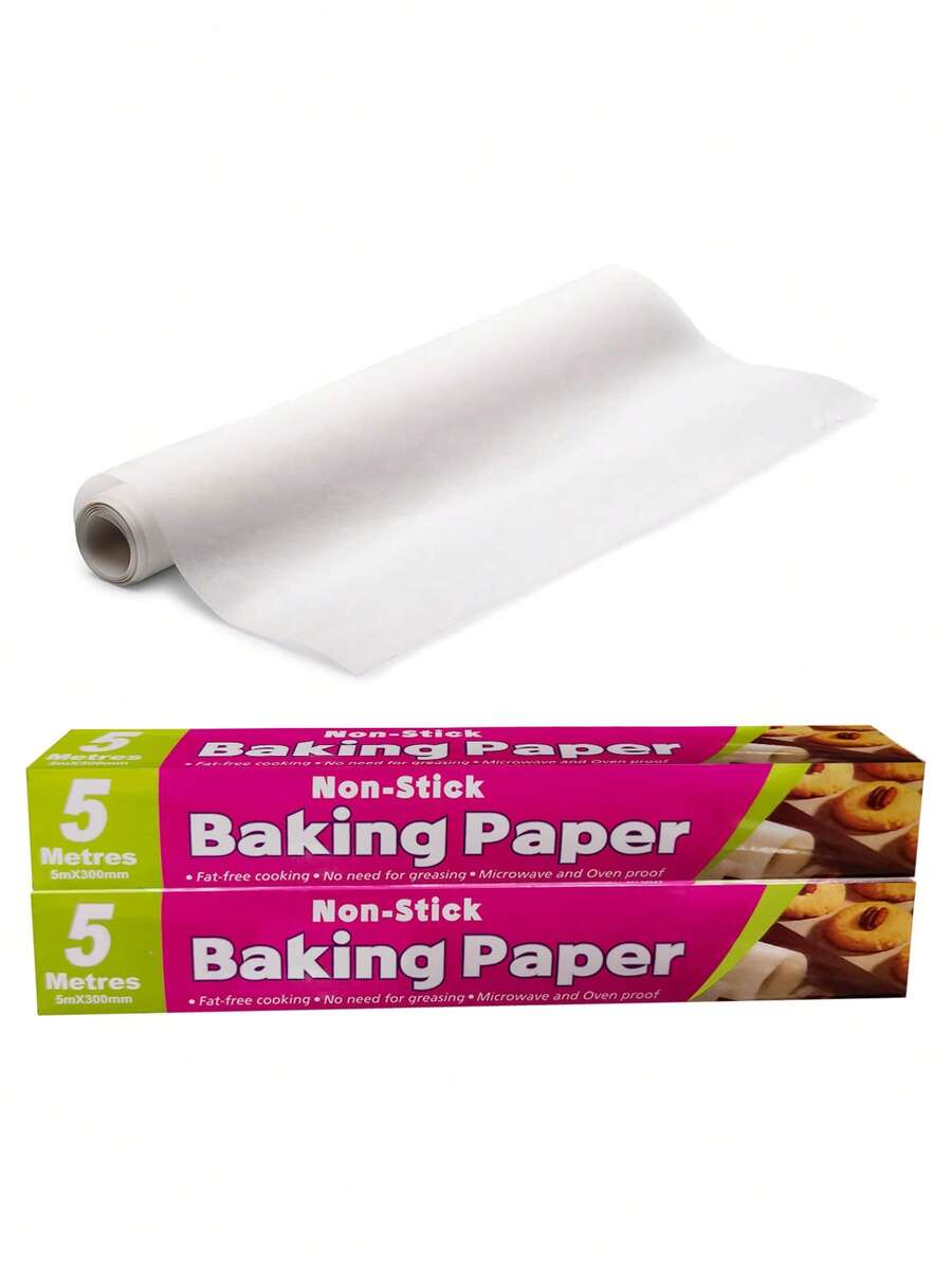 1pc Baking Parchment Paper Roll, Non-Stick & Oil Proof, Suitable For Cooking, Air Fryer, Steaming, Baking - View 1