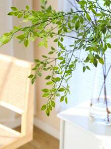1PC/2PCS/3PCS,Man-Made Modern Simple Bamboo Leaf Ornament, Non-Fading Plastic Plant Imitation Foliage Decoration, Suitable For Home Indoor And Outdoor Decoration, Home Various Desktop Office Desktop Decoration, Bedroom, Living Room, Study, Kitchen, Bathroom, Fireplaces, Entryway, Balconies, Office Scenes, Door Decor