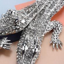 1 Set Exaggerated Fashion Fully Rhinestone Crocodile Collar Necklace - Green - View 6