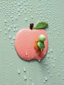 4pcs Creative Multifunctional Cartoon Caterpillar Apple Multifunctional Hooks, Self-Adhesive Hole-Free Hooks, Household Towels, Shower Caps, Clothing Hooks, Super Strong Bearing Capacity, Small And Does Not Take Up Space, Home Storage Hooks, Suitable For Bathrooms, Bedrooms, Kitchens, Studies, Dormitories