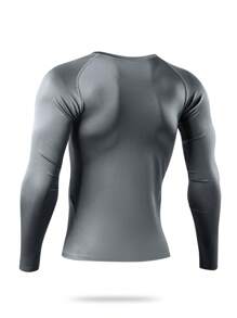 1pc Men's Compression Long Sleeve Fitness Top, Skin-Tight Base Layer For Core Workout